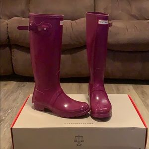 Violet Tall Hunter Rain Boots